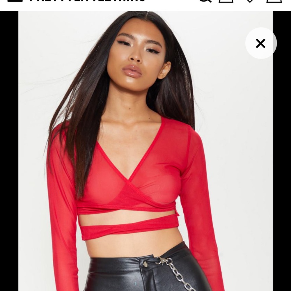 PLT red mesh top